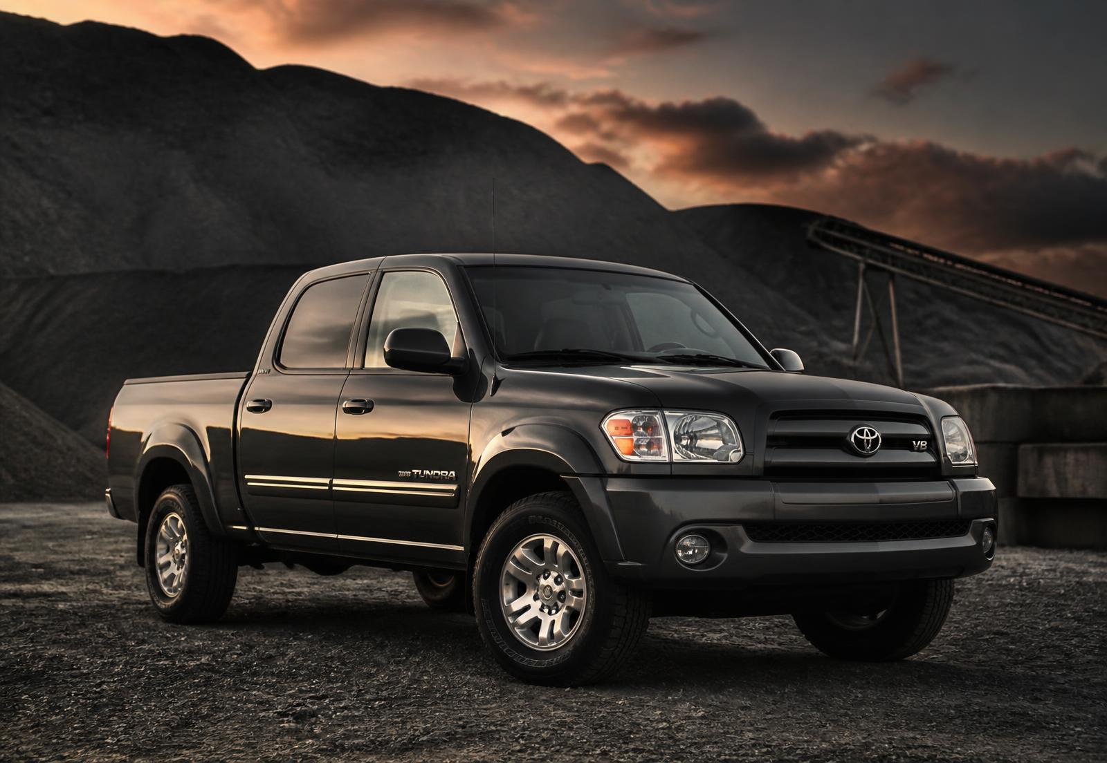 Clean first-generation Toyota Tundra pickup at dusk